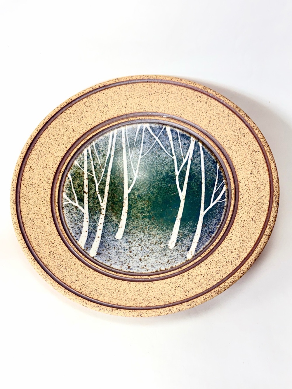 8" Peter Price Bowl Birch Tree Series Canadian Studio Pottery Stoneware MCM